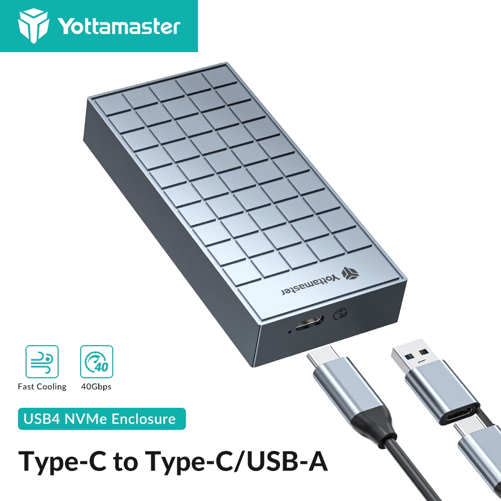 Thunderbolt 4 External Ssd 4Tb - Yottamaster-حافظة قرص صلب خارجية ، حاوية